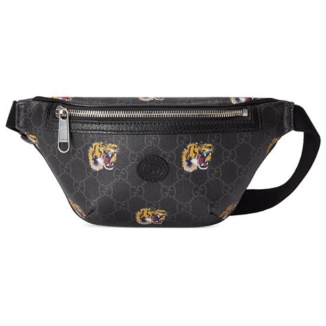 ebay gucci belt bag black|gucci fanny pack with tiger.